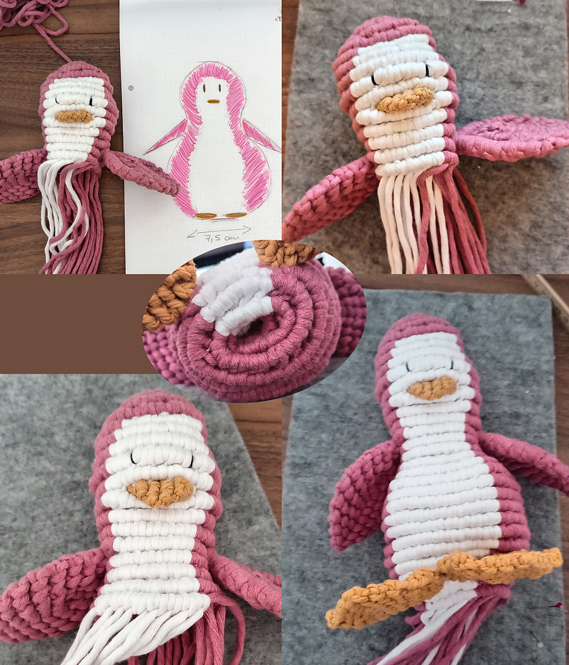 My first 3D-Macrame-Penguin 1