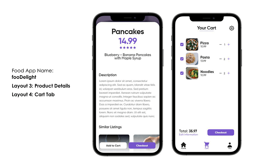 FooDelight UI/UX Design Project 3