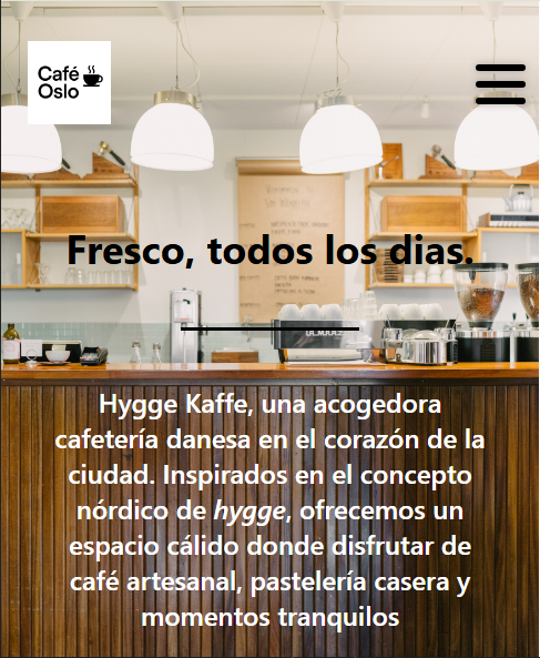 Cafe Oslo. Website 1