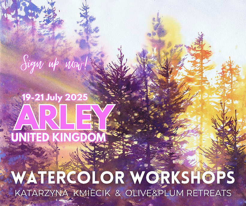 Join my 3-day watercolor workshops in the UK! 1