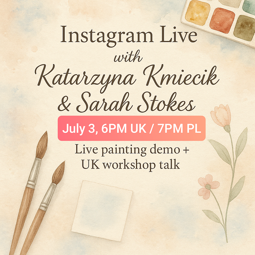 Join my 3-day watercolor workshops in the UK! 1