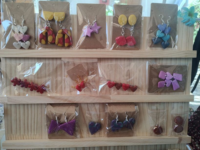 Emprendimiento aretes de cerámica Polimérica 1