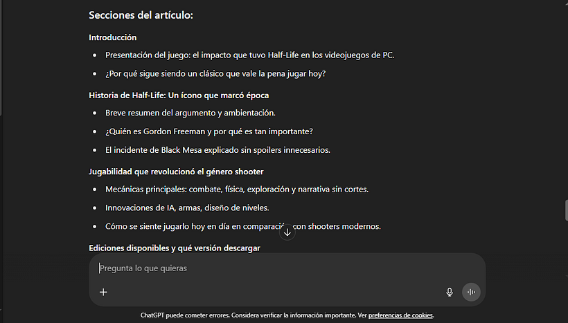 CREACIÓN DE GPT: RedactaGames 1