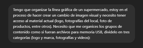Estructura para gestion de línea gráfica 1