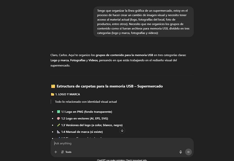 Estructura para gestion de línea gráfica 1