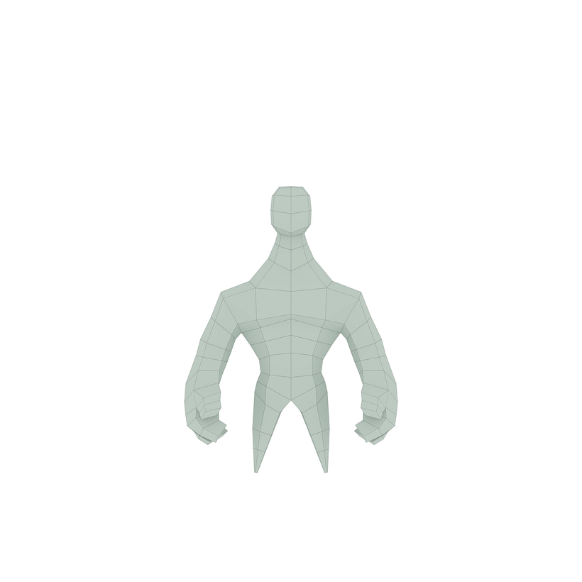 Personaje low poly "Guerrero" 1