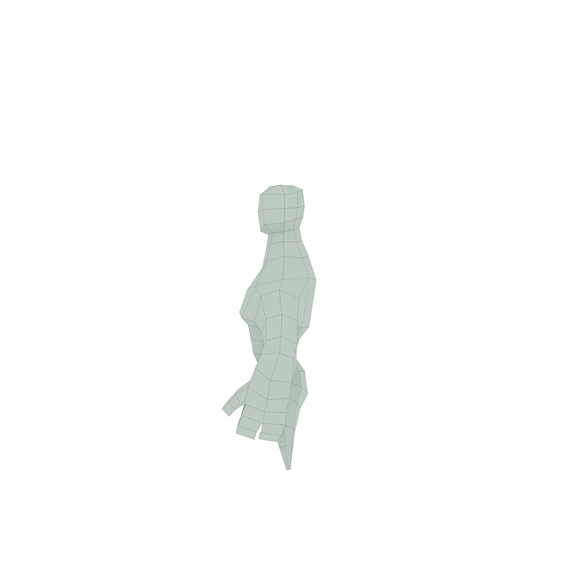 Personaje low poly "Guerrero" 2