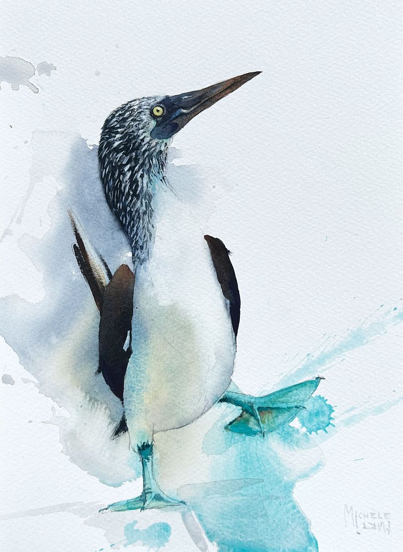 Final Project for the course Artistic Watercolor Techniques for Illustrating Birds by Sarah Stokes 1