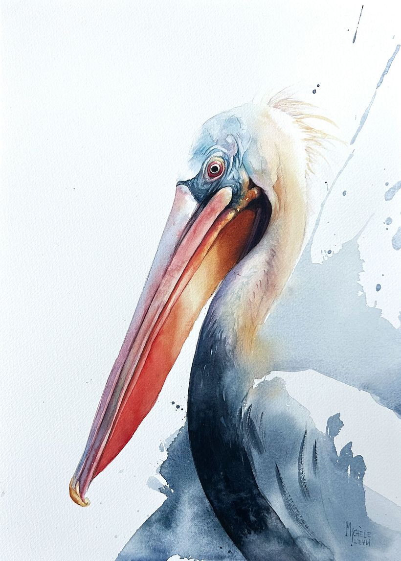 Final Project for the course Artistic Watercolor Techniques for Illustrating Birds by Sarah Stokes 1