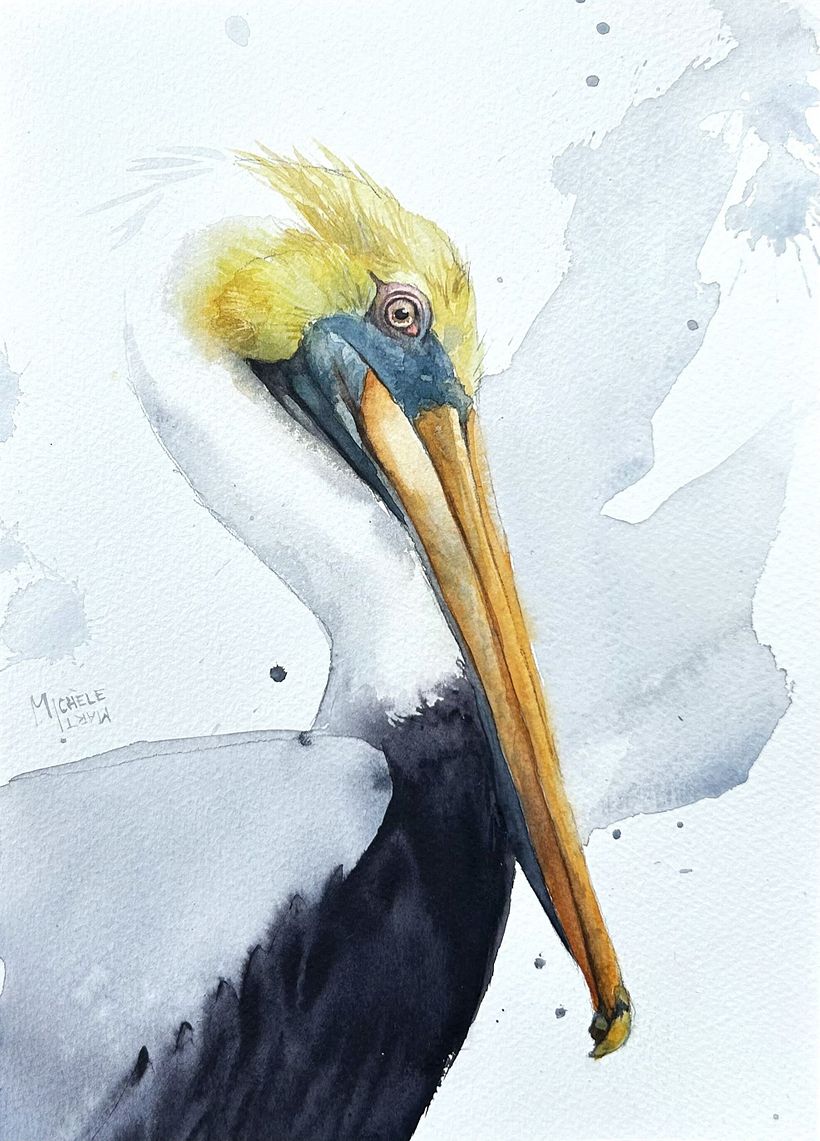 Final Project for the course Artistic Watercolor Techniques for Illustrating Birds by Sarah Stokes 2