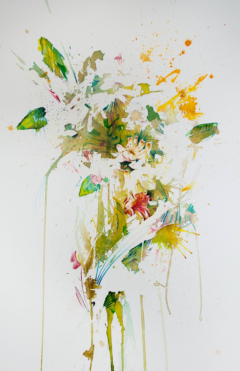 Creating a dynamic floral painting 1