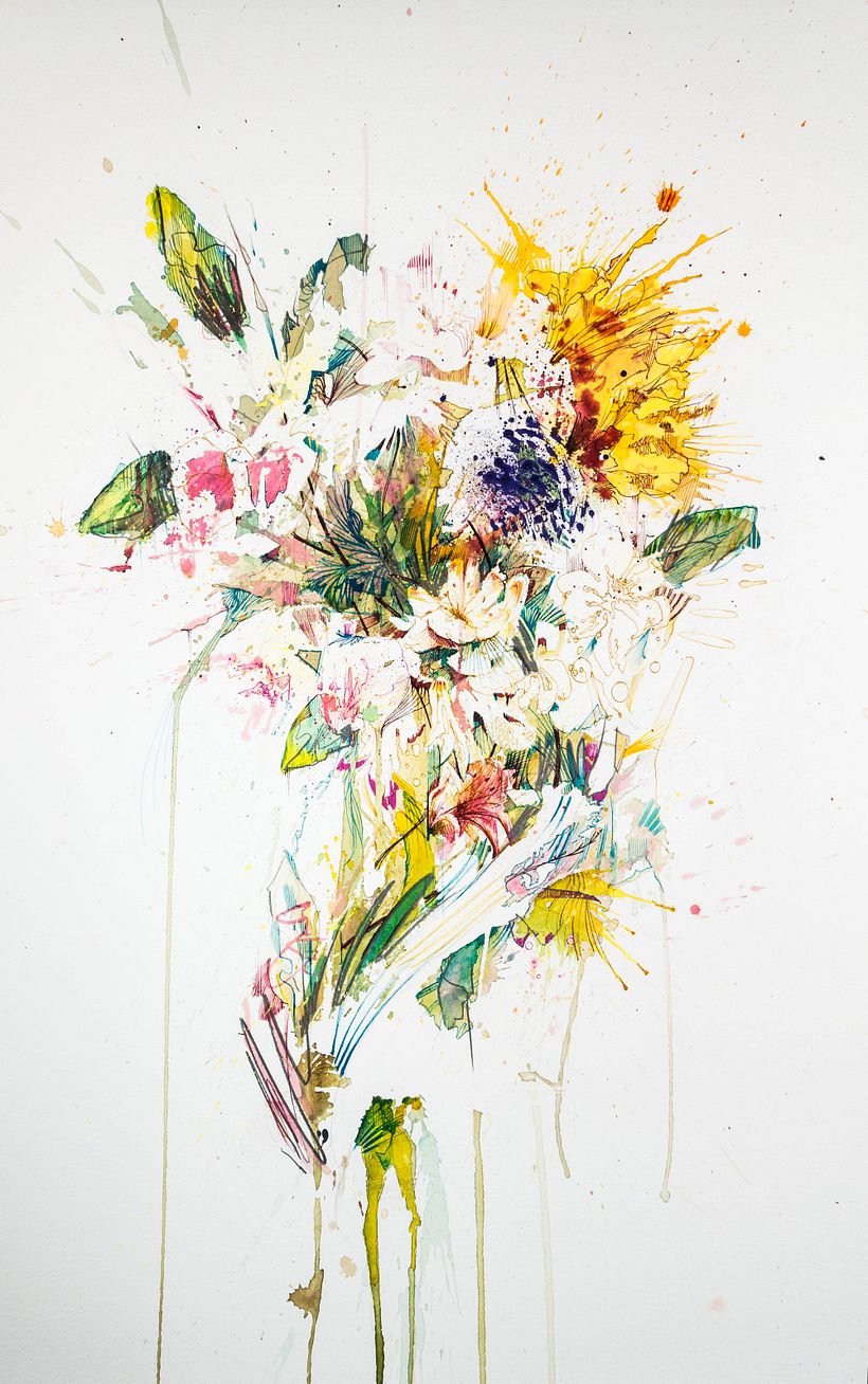 Creating a dynamic floral painting 1