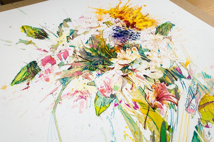 Creating a dynamic floral painting 1