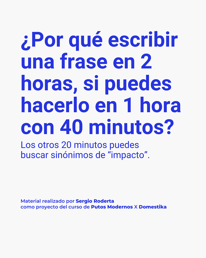 Proyecto final del curso Copywriting para Copywriters 1