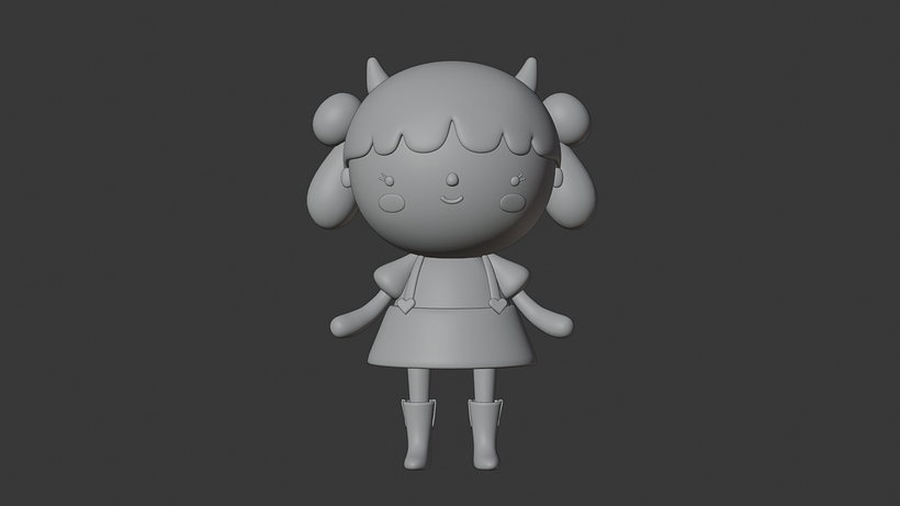 Creación de personaje kawaii en 3D con Blender 1