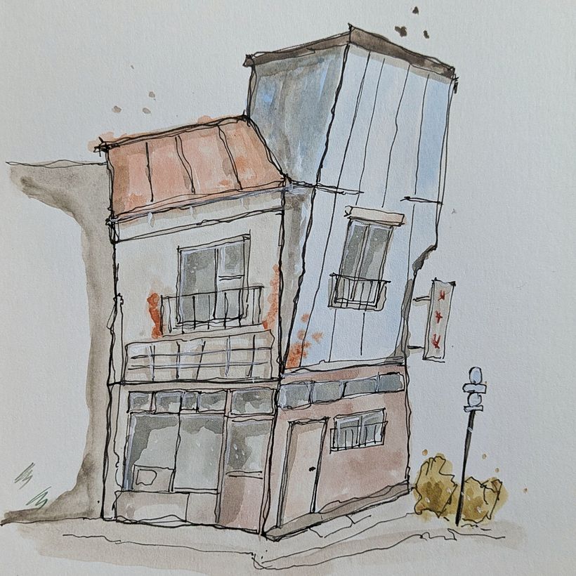 My final project for the course Expressive Architectural Sketching with Coloured markers 1