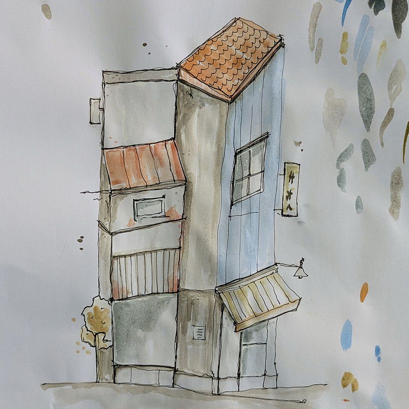 My final project for the course Expressive Architectural Sketching with Coloured markers 1