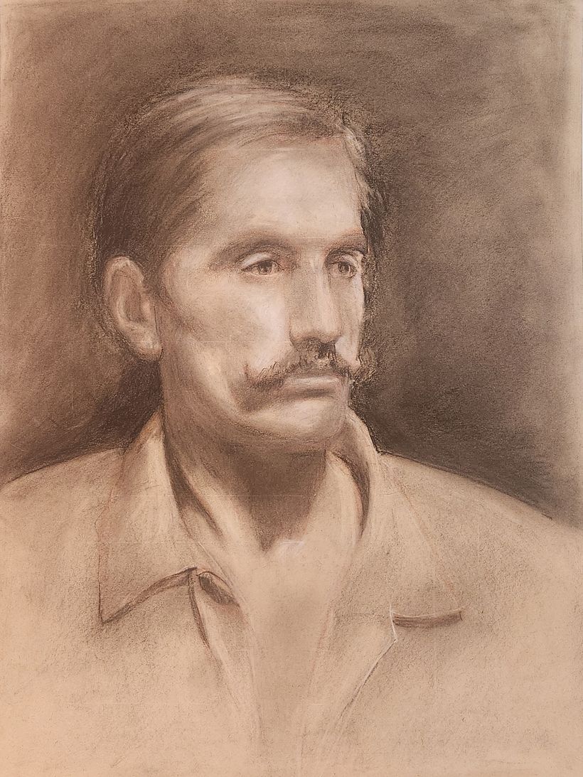 Realistic Charcoal Portrait final project 3