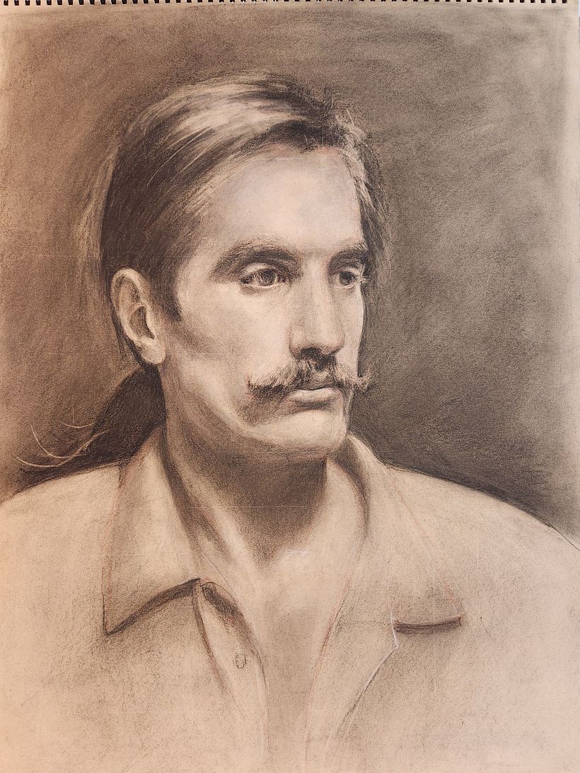 Realistic Charcoal Portrait final project 5