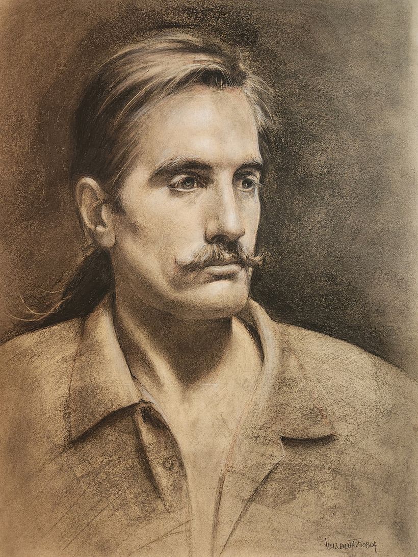Realistic Charcoal Portrait final project 6