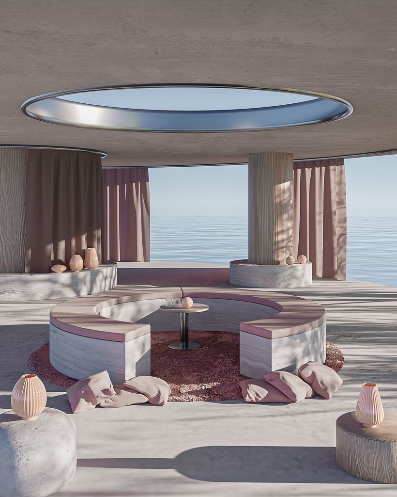 Project for course Interior ArchViz: Create Surreal 3D Designs with Blender - by Camille Boldt. 1