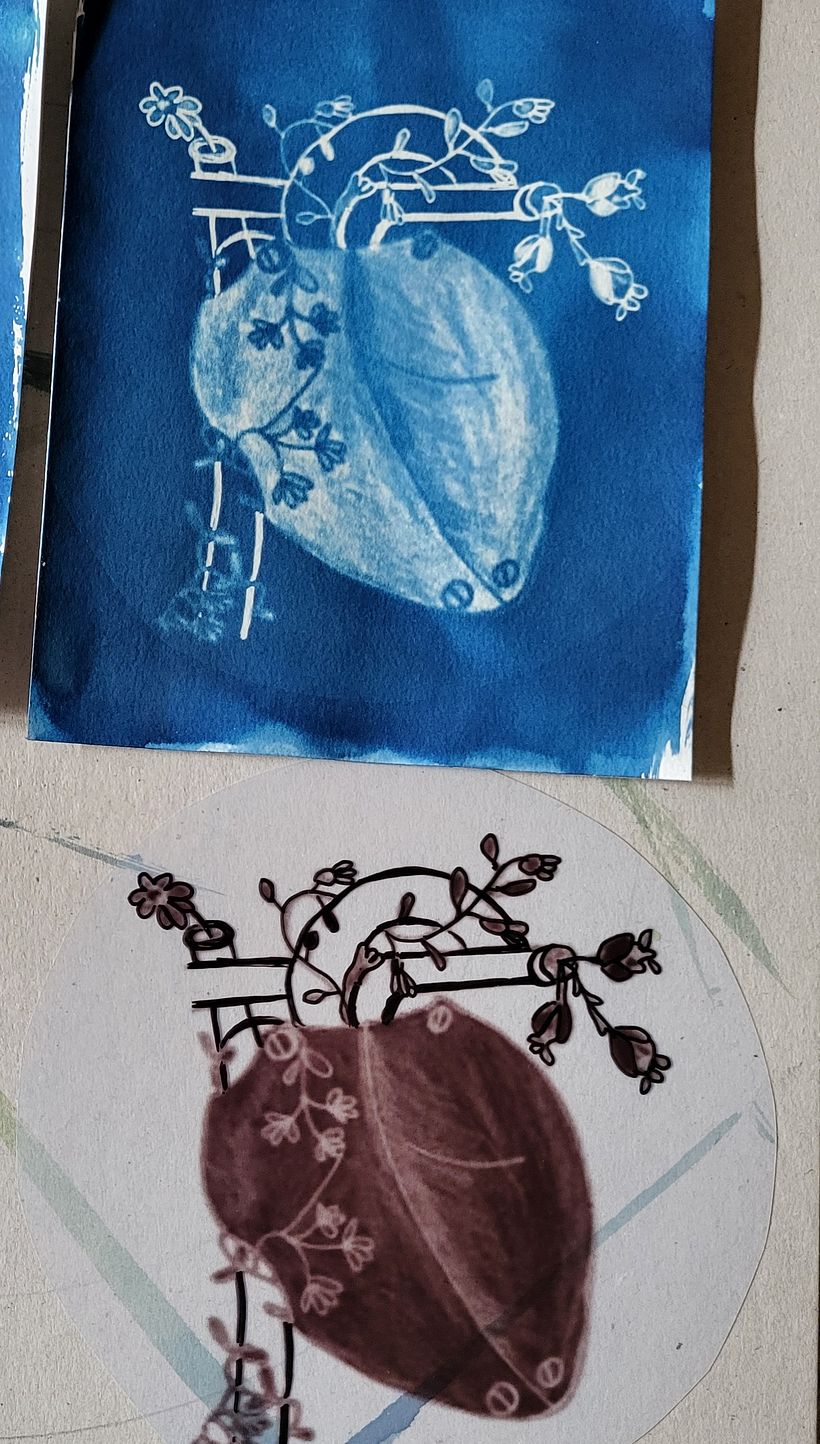 Bluework: Mein Herz für Stickerei und Cyanotypie 1