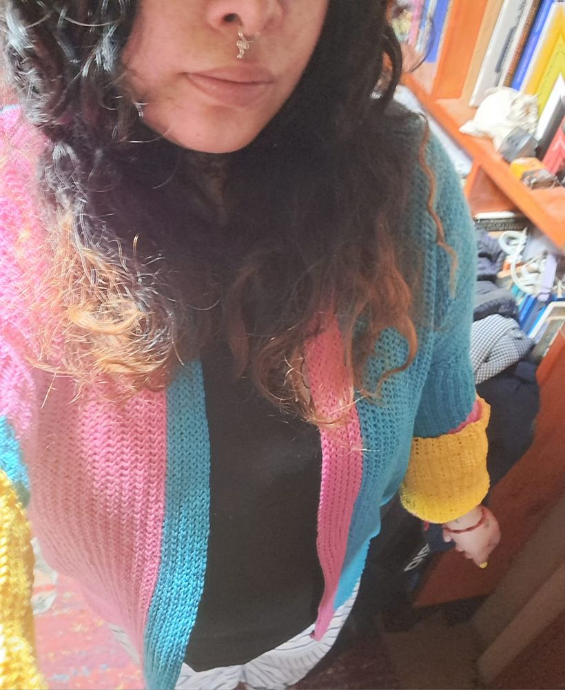 Cárdigan con mangas tipo campana 1