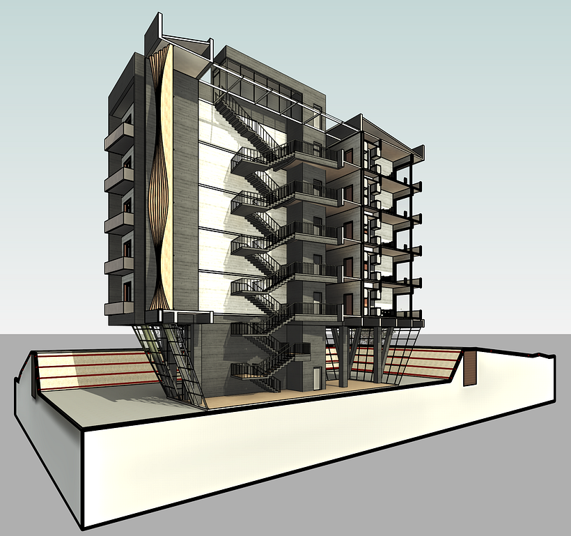 Edificio Modelado Revit 1