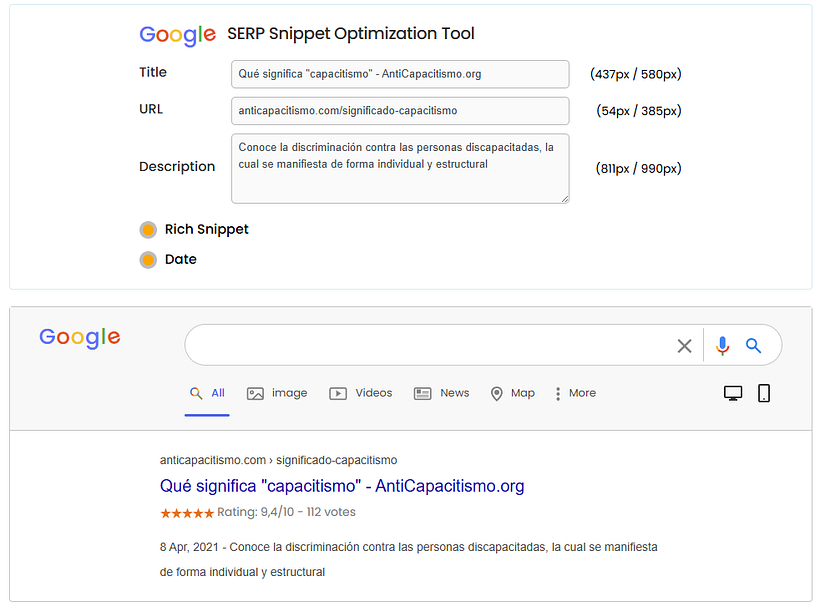 Preparación de sitio Web para informar sobre capacitismo 1