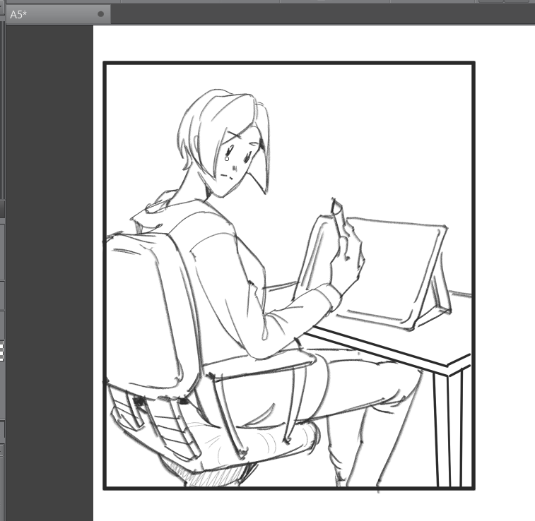 Detalles de mi avance en ilustración con influencia manga 1