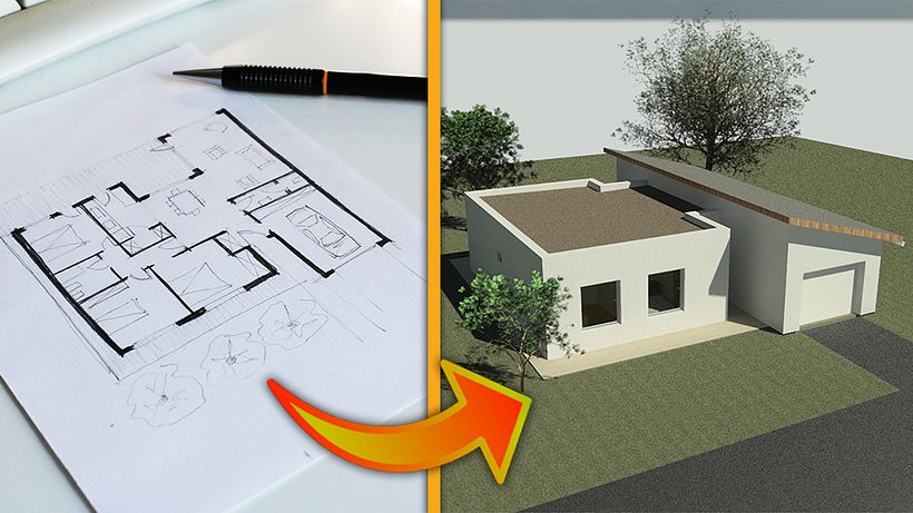 4 BHK House Design using Revit 1
