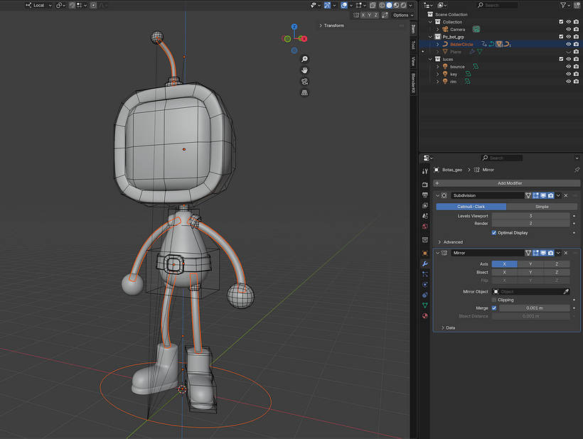 Mini Bot en Blender 1