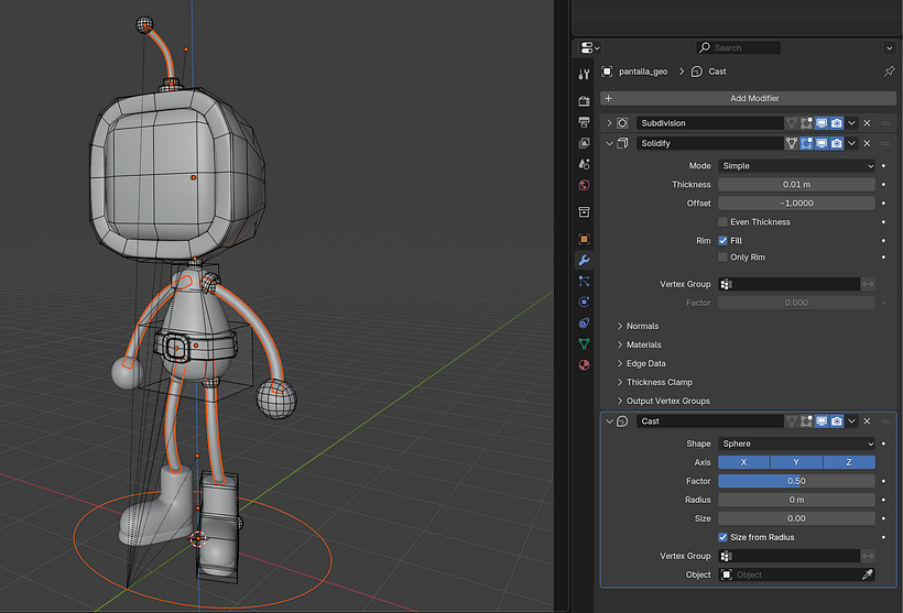 Mini Bot en Blender 3