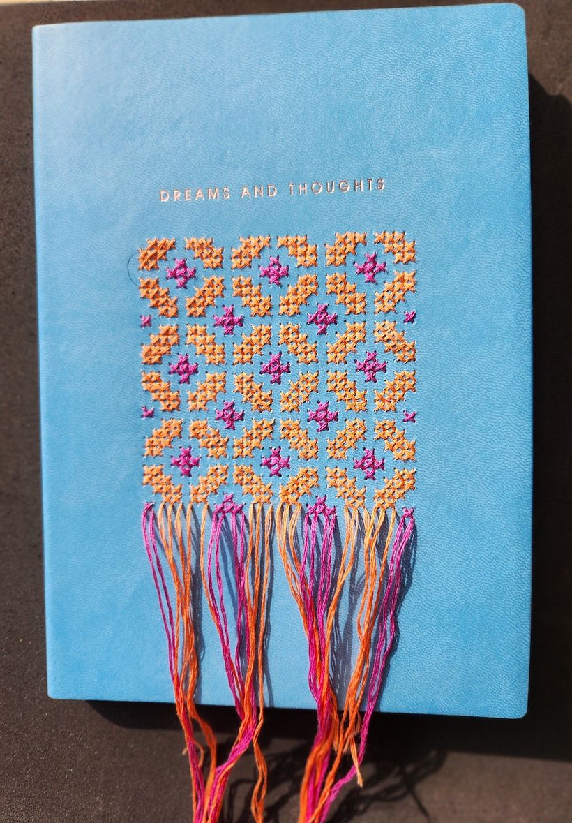Embroidered notebook 1