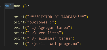 gestor de tareas en la terminal de python 3