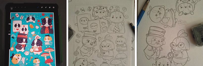 Illustration of a story in a kawaii style  1