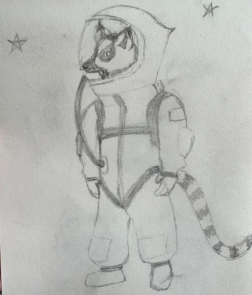 3D Astronaut Lemur 1