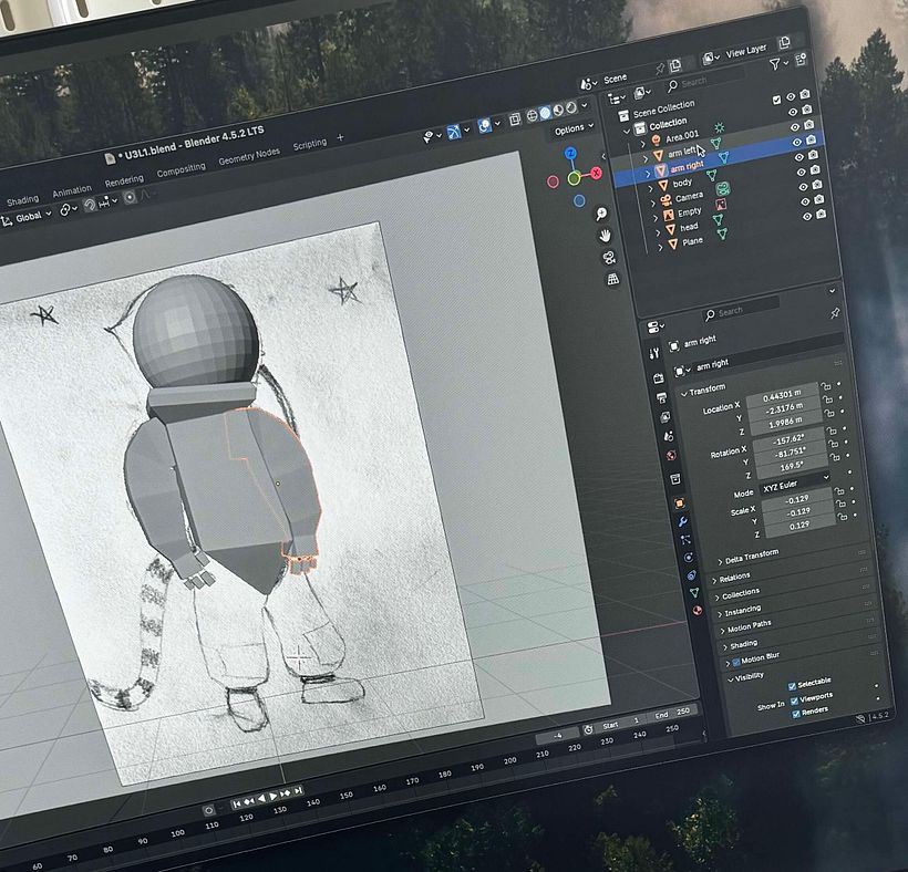 3D Astronaut Lemur 1