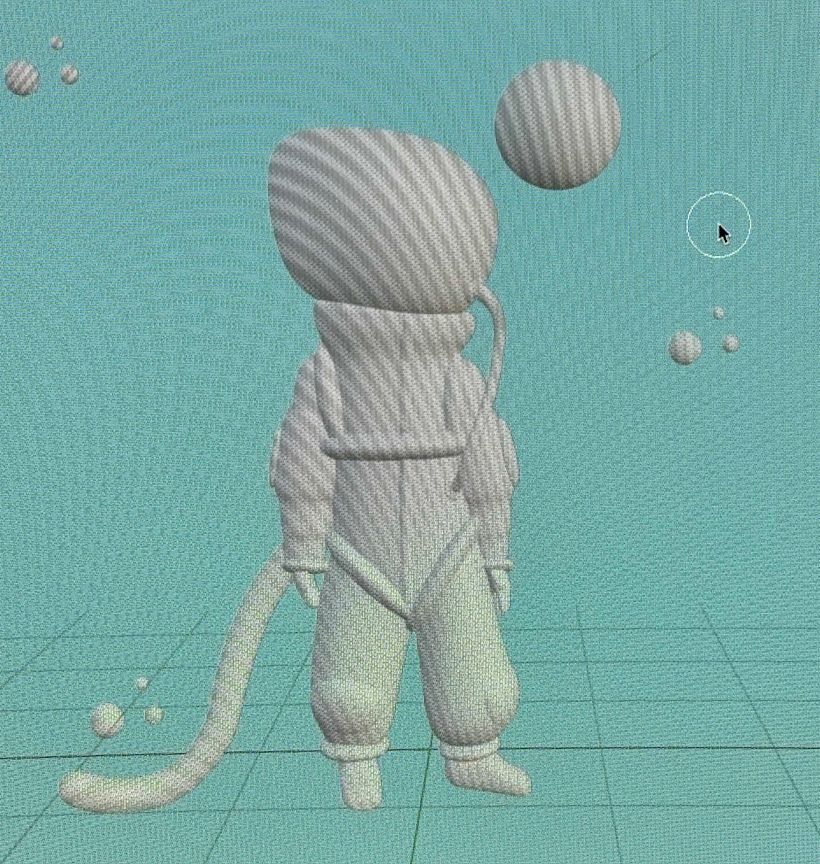 3D Astronaut Lemur 2