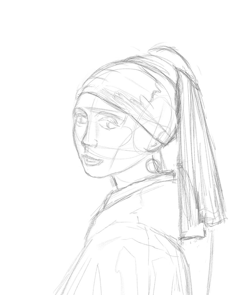 The Girl with an Ankh Earring 1