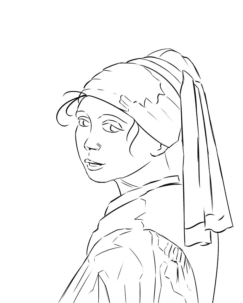 The Girl with an Ankh Earring 1