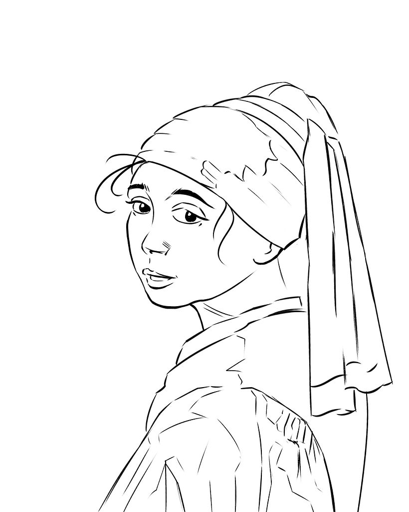 The Girl with an Ankh Earring 1