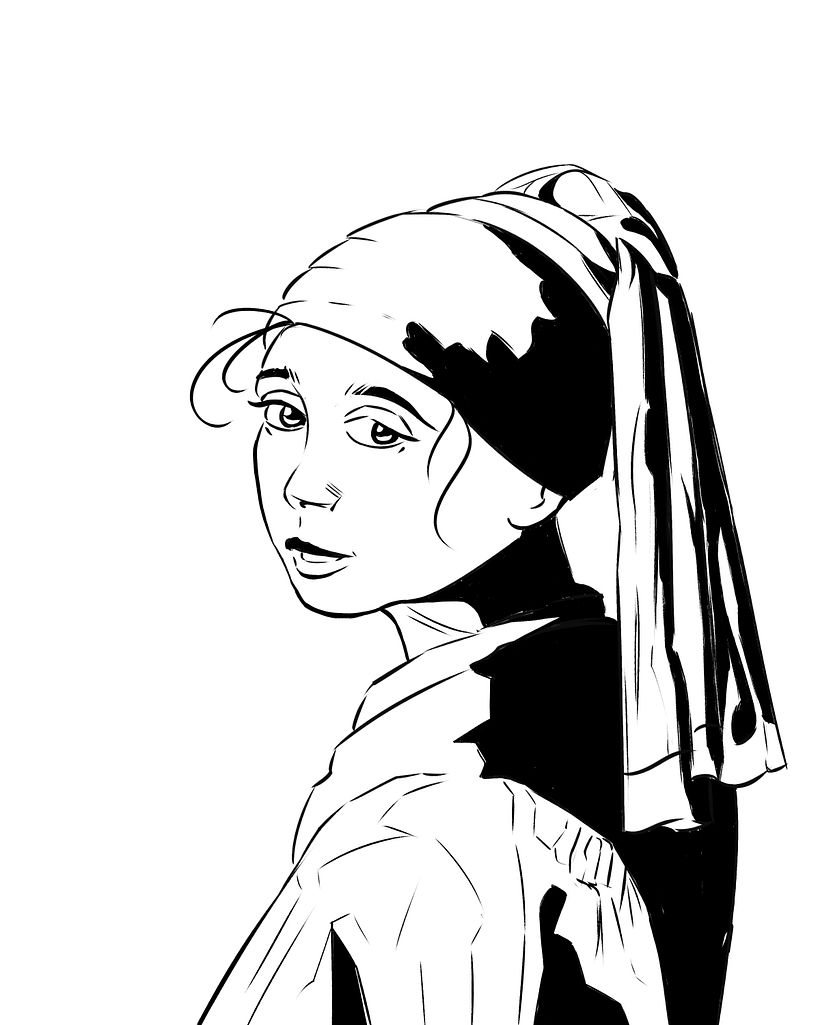 The Girl with an Ankh Earring 1