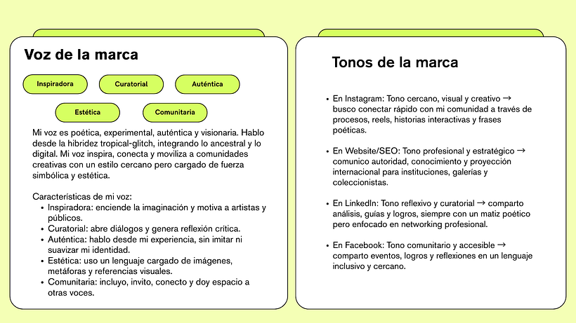 Estrategia de Marketing de Contenidos para una Marca Personal Artística y Curatorial 1