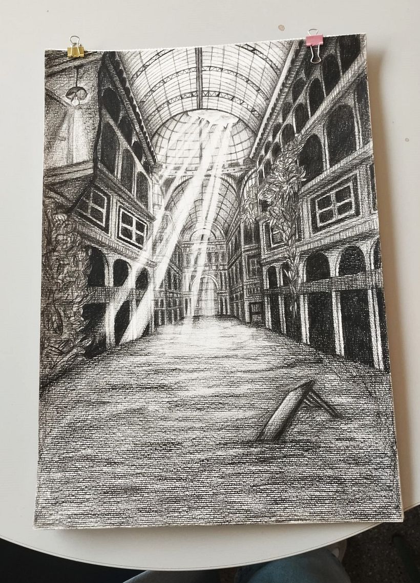 Dibuix artístic: Ciutat distòpica 1