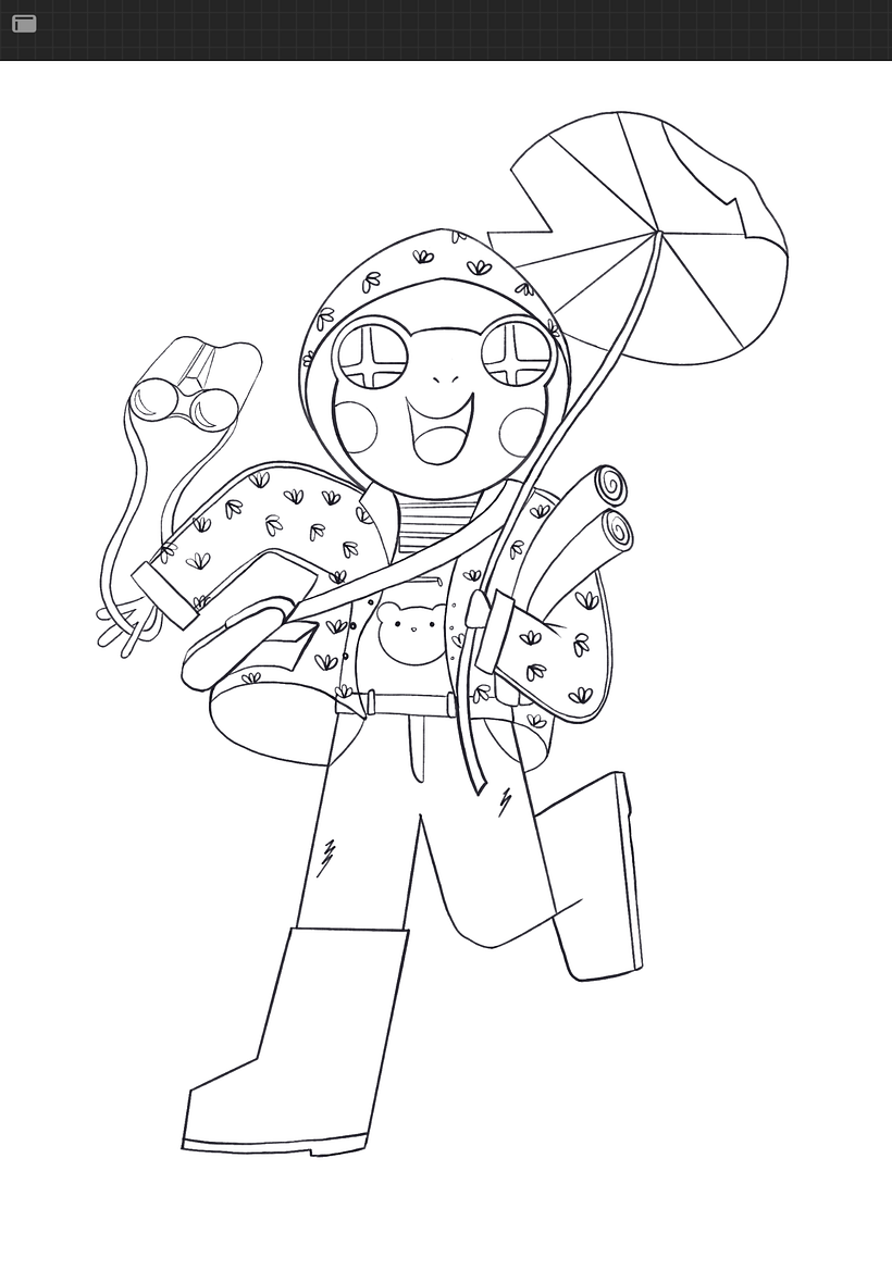 Diseño de personaje en Procreate - Sky Explorer 2