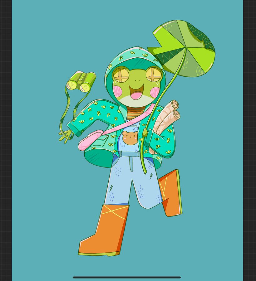 Diseño de personaje en Procreate - Sky Explorer 2