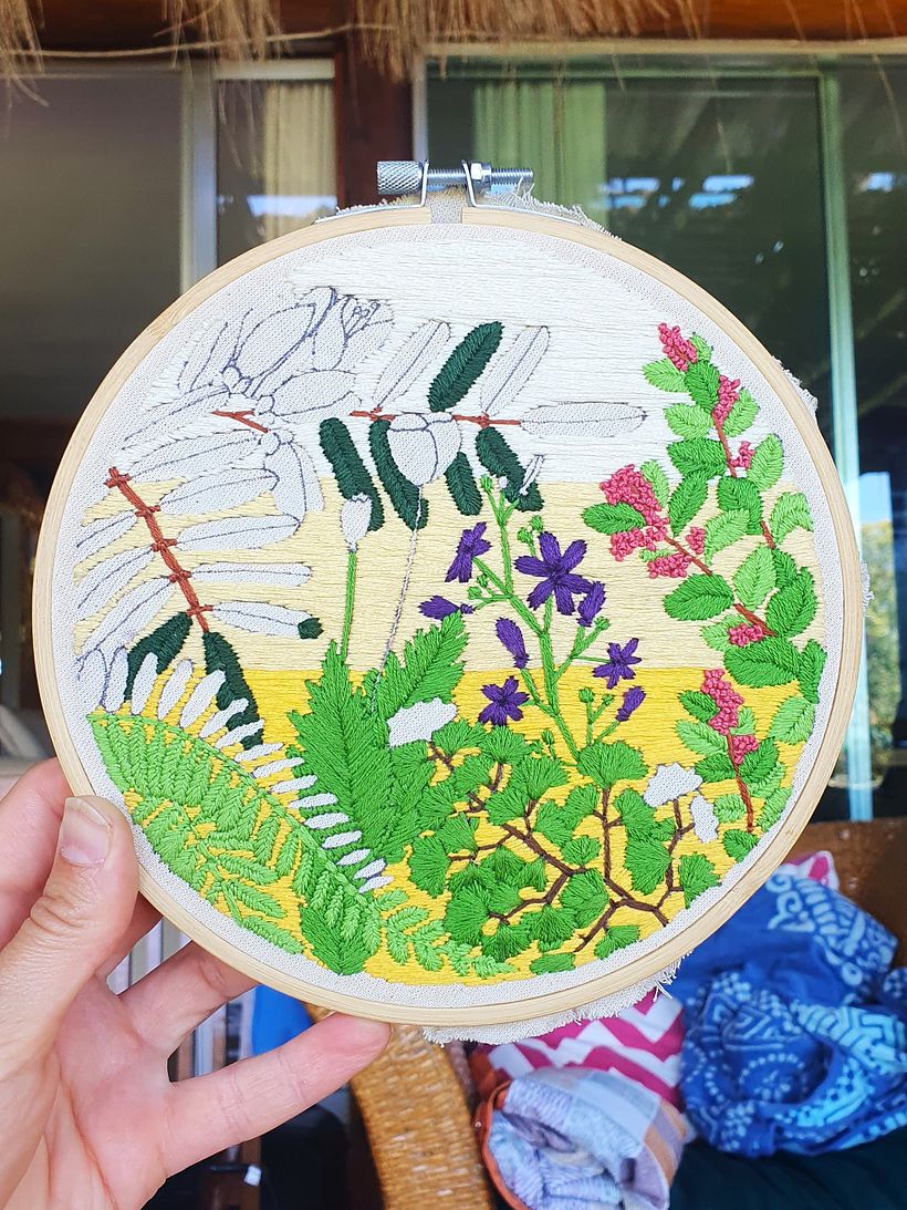 Botanical embroidery in the central region of Chile 3