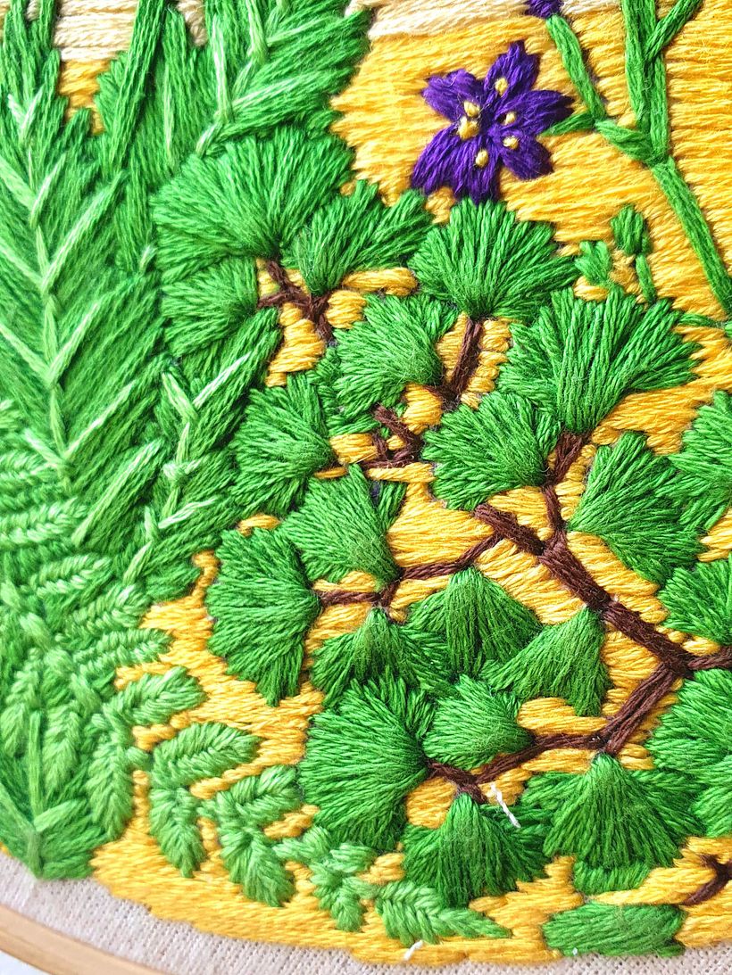 Botanical embroidery in the central region of Chile 2
