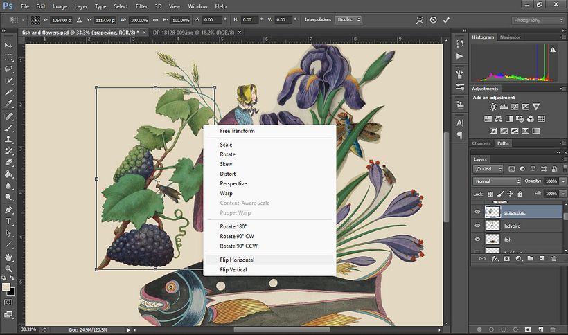 Natura morta con flora e fauna 1